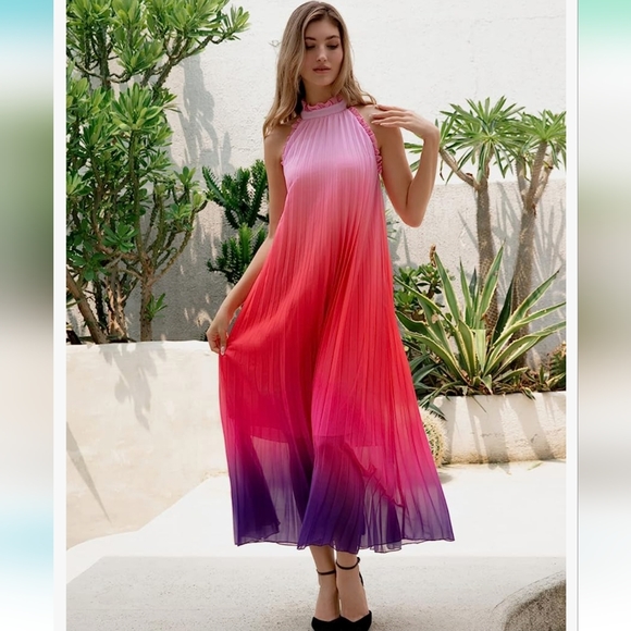 Paintcolors ombre maxi dress - pinks, purple - Picture 2 of 15